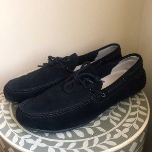 Cole Haan Suede Black Slip-On Loafers